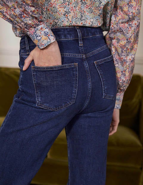 Button Fly Relaxed Flares - Dark Vintage Button Fly Relaxed Flares - Dark Vintage