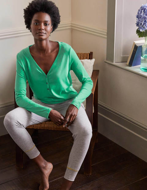 Emma Long Sleeve Pajama Top - Leafy Green Emma Long Sleeve Pajama Top - Leafy Green