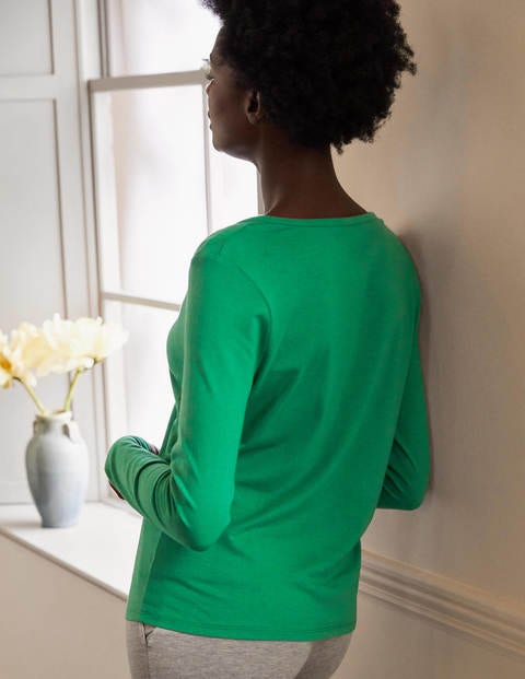 Emma Long Sleeve Pajama Top - Leafy Green Emma Long Sleeve Pajama Top - Leafy Green
