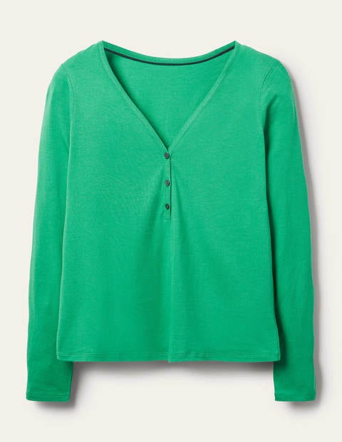 Emma Long Sleeve Pajama Top - Leafy Green Emma Long Sleeve Pajama Top - Leafy Green