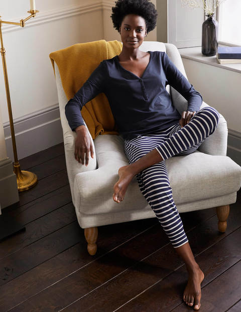 Emma Long Sleeve Pajama Top - Navy Emma Long Sleeve Pajama Top - Navy