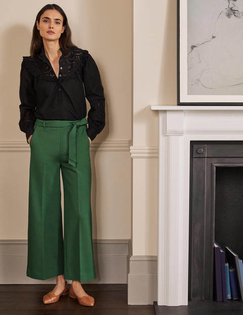 Jersey Pull-On Culottes - Palm Leaf