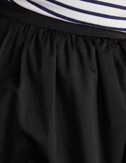 Cotton Sateen Skirt - Black Cotton Sateen Skirt - Black