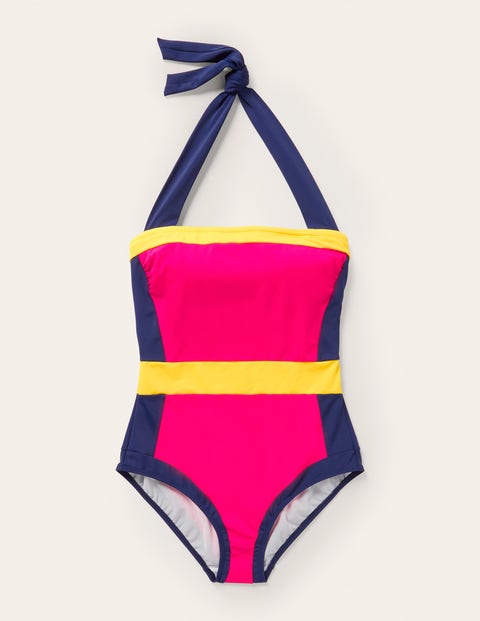 Santorini Halterneck Swimsuit - Cherry Pink