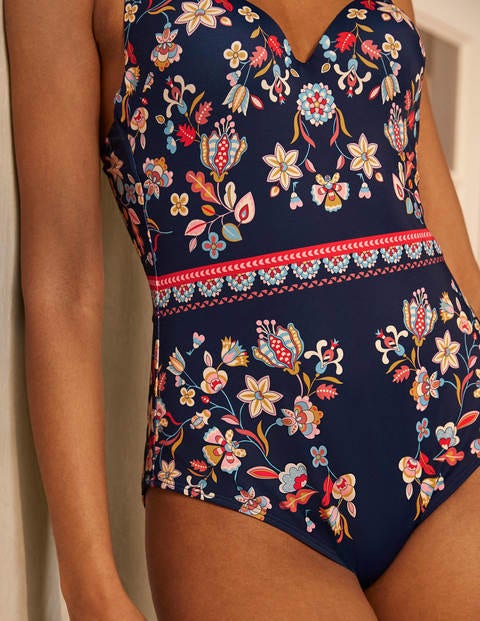 Sweetheart Cup-size Swimsuit - French Navy, Kaleidoscopic Sweetheart Cup-size Swimsuit - French Navy, Kaleidoscopic