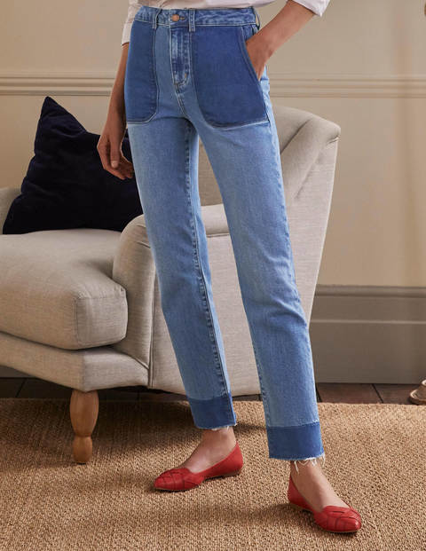 Relaxed Straight Jeans - Light Vintage Contrast Relaxed Straight Jeans - Light Vintage Contrast