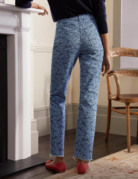 Relaxed Straight Jeans - Frost Blue, Enchanting Forest Relaxed Straight Jeans - Frost Blue, Enchanting Forest