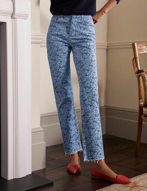 Relaxed Straight Jeans - Frost Blue, Enchanting Forest Relaxed Straight Jeans - Frost Blue, Enchanting Forest