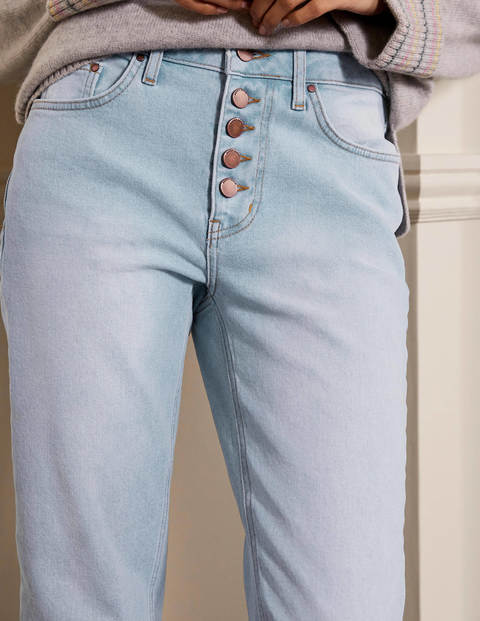 Girlfriend Jeans - Pale Blue Wash Girlfriend Jeans - Pale Blue Wash
