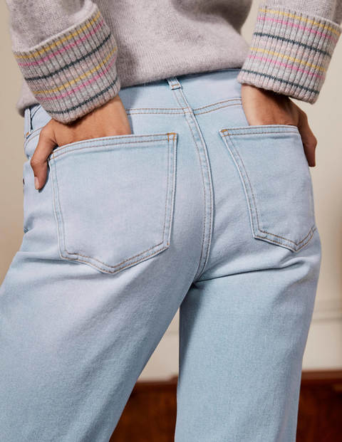 Girlfriend Jeans - Pale Blue Wash Girlfriend Jeans - Pale Blue Wash