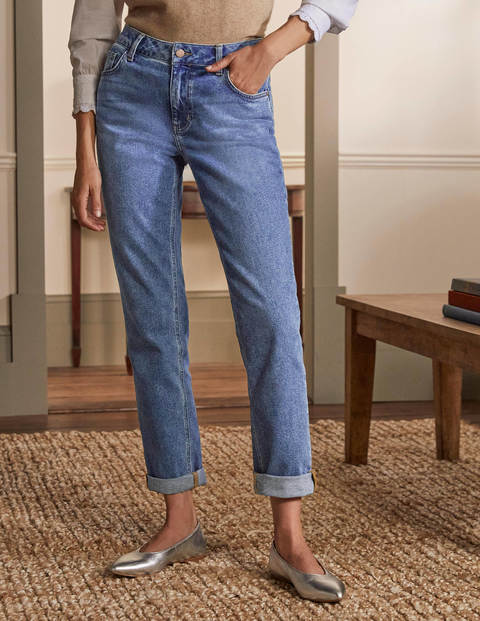 Girlfriend-Jeans - Helles Vintageblau Girlfriend-Jeans - Helles Vintageblau