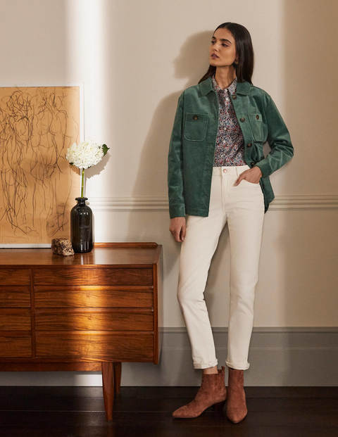 Girlfriend-Jeans - Ecru Girlfriend-Jeans - Ecru