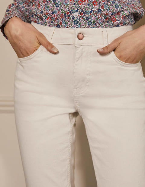 Girlfriend-Jeans - Ecru Girlfriend-Jeans - Ecru
