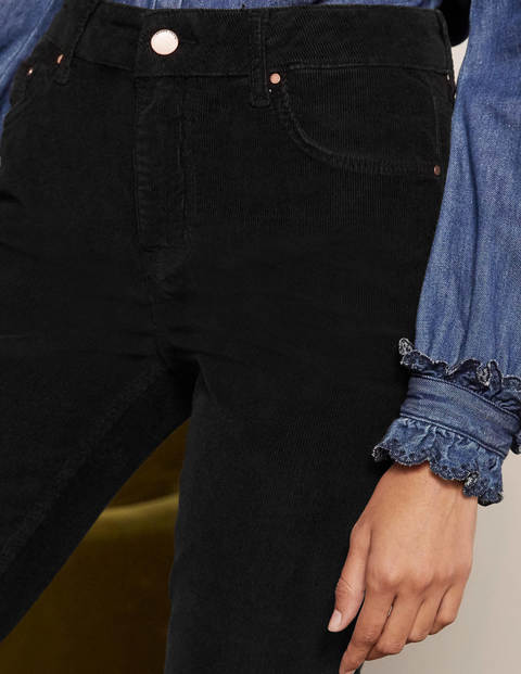 Schmale Cord-Jeans mit geradem Bein - Schwarz Schmale Cord-Jeans mit geradem Bein - Schwarz