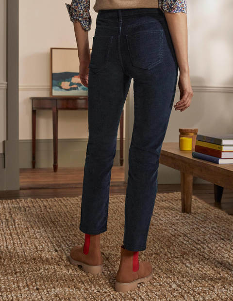 Cord Slim Straight Jeans - Navy Cord Slim Straight Jeans - Navy