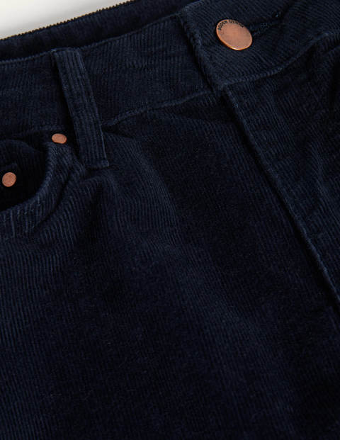 Cord Slim Straight Jeans - Navy Cord Slim Straight Jeans - Navy