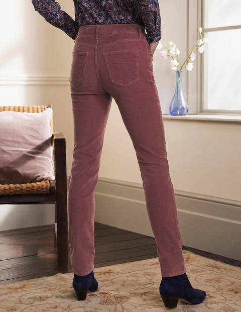 Schmale Cord-Jeans mit geradem Bein - Feigenpudding Schmale Cord-Jeans mit geradem Bein - Feigenpudding