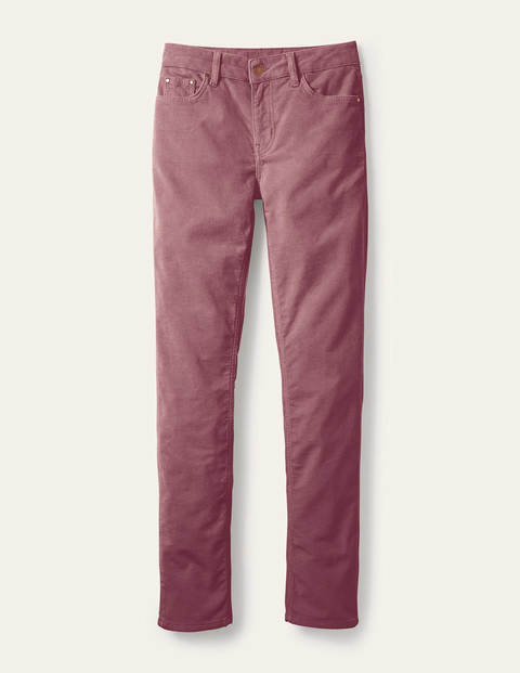 Schmale Cord-Jeans mit geradem Bein - Feigenpudding Schmale Cord-Jeans mit geradem Bein - Feigenpudding