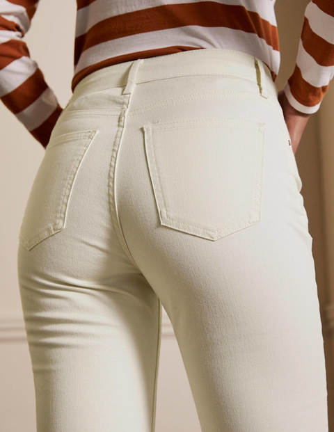 Schmale 7/8-Hose mit geradem Schnitt - Ecru Schmale 7/8-Hose mit geradem Schnitt - Ecru