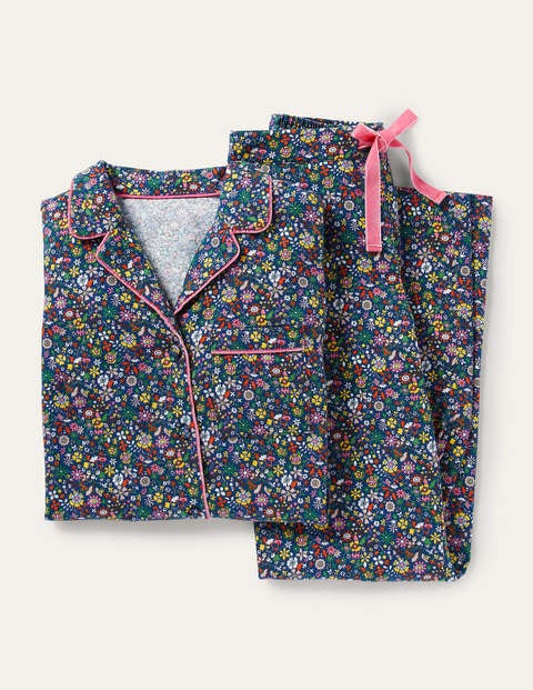Vanessa Cosy Pyjamas - Galaxy Blue, Prairie Floral Vanessa Cosy Pyjamas - Galaxy Blue, Prairie Floral