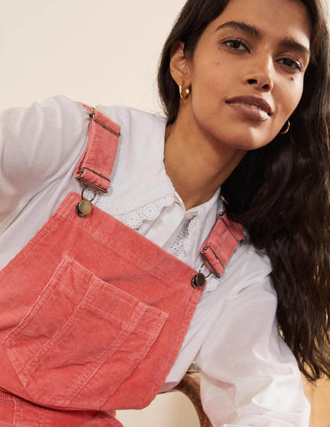 Girlfriend Overalls - Dusty Red Cord