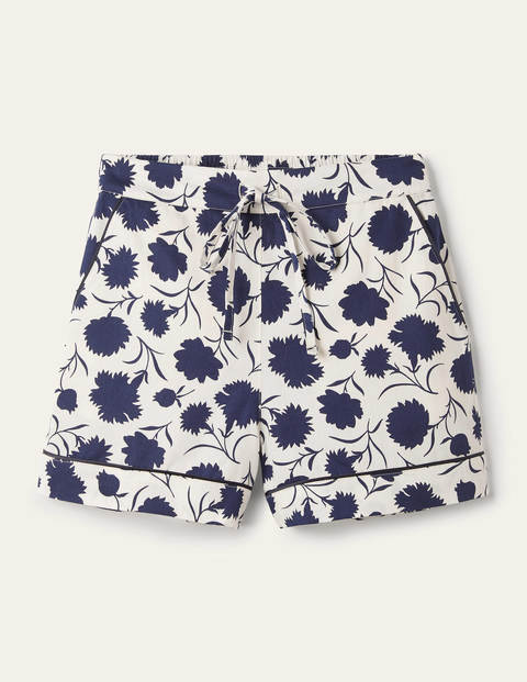 Janie Pajama Shorts - Ivory, Leafy Bud Janie Pajama Shorts - Ivory, Leafy Bud