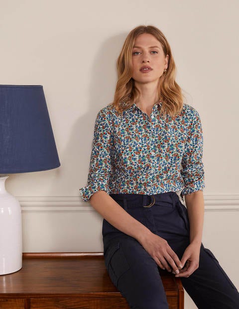 The Cotton Shirt - Ivory, Pretty Floral