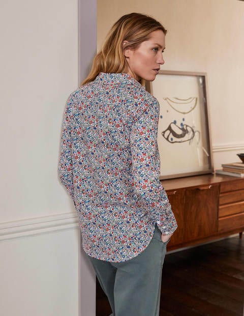 The Cotton Shirt - Ivory, Prairie Floral The Cotton Shirt - Ivory, Prairie Floral