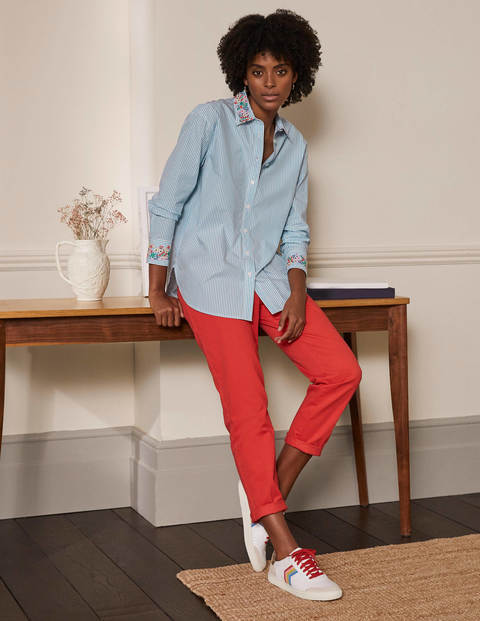 Agnes Oversize-Hemd - Zartes Seeblau, Feine Streifen Agnes Oversize-Hemd - Zartes Seeblau, Feine Streifen