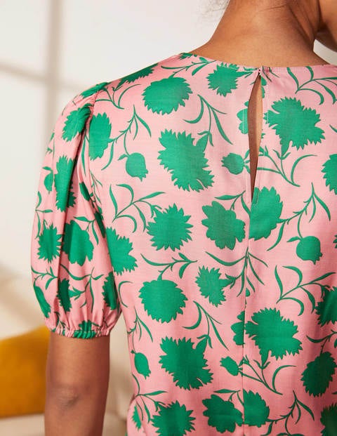 Adriana Puff Sleeve Top - Pink Lemonade, Leafy Bud Adriana Puff Sleeve Top - Pink Lemonade, Leafy Bud