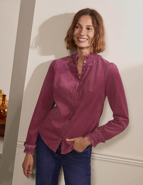 Eliza Broderie Shirt - Figgy Pudding Eliza Broderie Shirt - Figgy Pudding