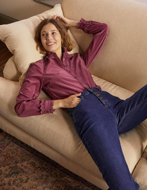 Eliza Broderie Shirt - Figgy Pudding Eliza Broderie Shirt - Figgy Pudding