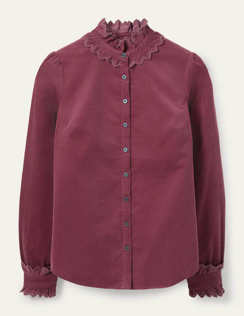 Eliza Broderie Shirt - Figgy Pudding Eliza Broderie Shirt - Figgy Pudding