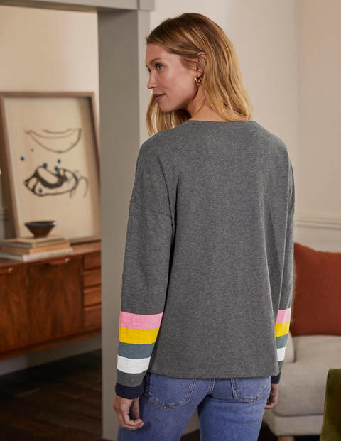 T-shirt carré en jersey - Poignets anthracite T-shirt carré en jersey - Poignets anthracite