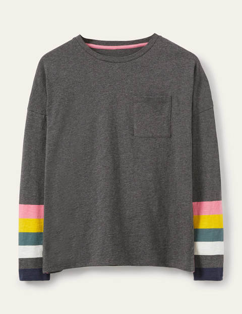 T-shirt carré en jersey - Poignets anthracite T-shirt carré en jersey - Poignets anthracite