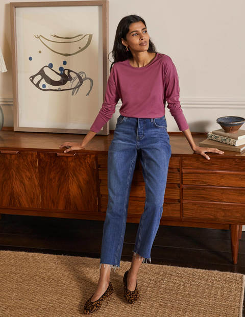 Supersoft Dropped Shoulder Top - Figgy Pudding Supersoft Dropped Shoulder Top - Figgy Pudding