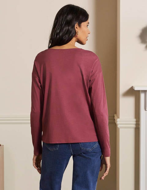 Supersoft Dropped Shoulder Top - Figgy Pudding Supersoft Dropped Shoulder Top - Figgy Pudding