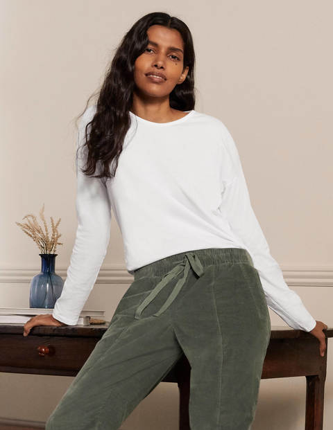 Supersoft Dropped Shoulder Top - White Supersoft Dropped Shoulder Top - White