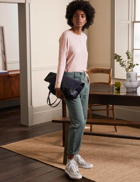 Contrast Stitch Jersey Top - Milkshake Contrast Stitch Jersey Top - Milkshake
