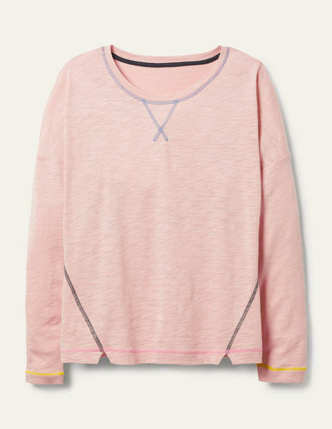 Contrast Stitch Jersey Top - Milkshake Contrast Stitch Jersey Top - Milkshake