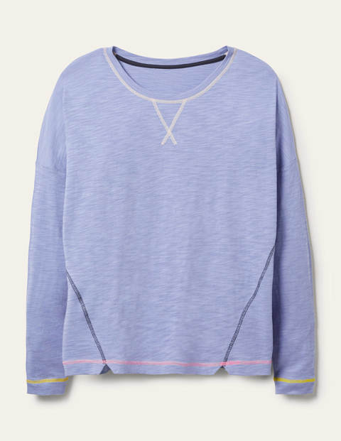 Contrast Stitch Jersey Top - Sea Mist Contrast Stitch Jersey Top - Sea Mist