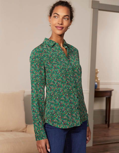 Silk Shirt - Sapling, Pretty Floral Silk Shirt - Sapling, Pretty Floral