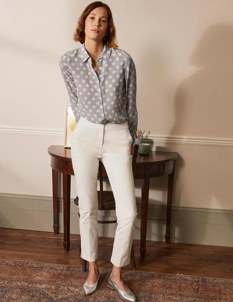 The Silk Shirt - Grey Squirrel, Brand Spot The Silk Shirt - Grey Squirrel, Brand Spot