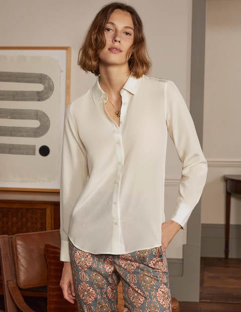 Silk Shirt - Ivory Silk Shirt - Ivory
