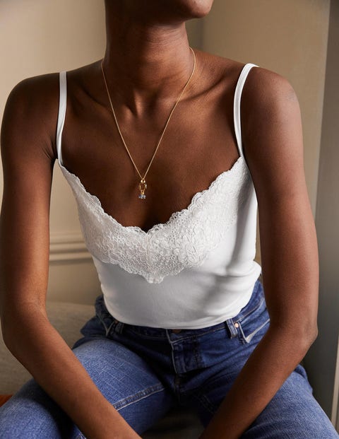 Lace Cami Top - White