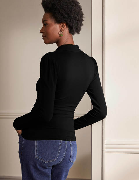 Lara Wrap Top - Black Lara Wrap Top - Black