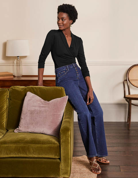 Lara Wrap Top - Black Lara Wrap Top - Black