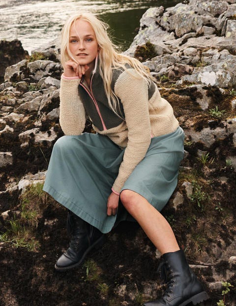Greta Fleece - Ecru / Khaki Greta Fleece - Ecru / Khaki