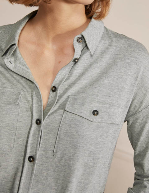 Relaxed Jersey Shirt - Grey Marl
