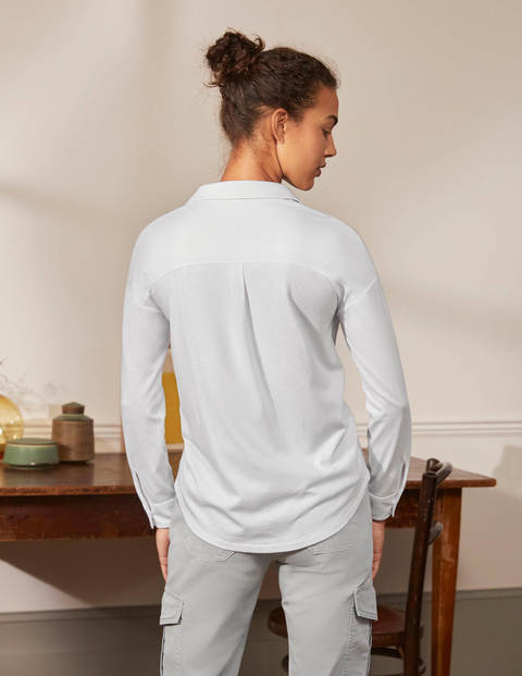 Relaxed Jersey Shirt - White Relaxed Jersey Shirt - White